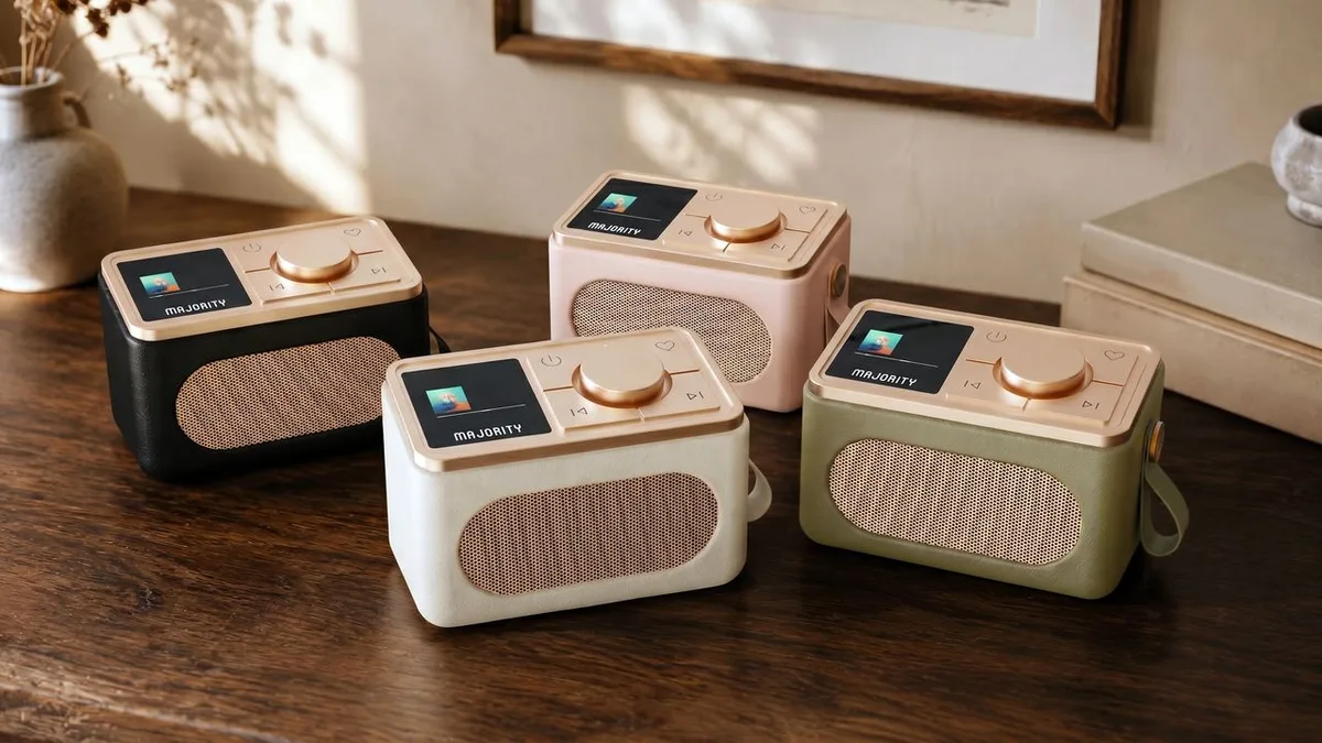  The Majority Mini Shelford portable radio fixes one of our main complaints about its Little sibling 